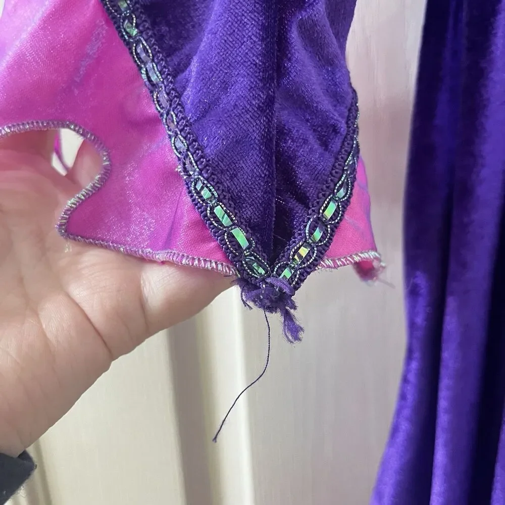 Disney Store Maleficent Halloween Costume DRESS ONLY Purple Pink Girls Size 4